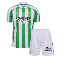 Real Betis Fußballbekleidung Heimtrikot Kinder 2024-25 Kurzarm (+ kurze hosen)